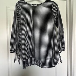Black and White Checkered Women's Top
